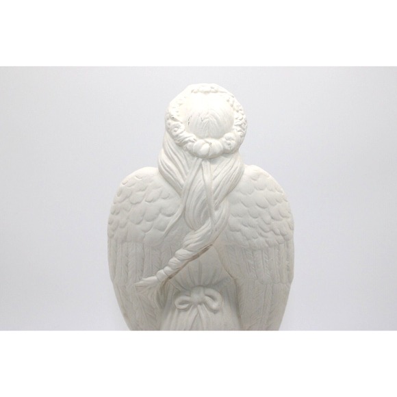 VTG Ceramic Bisque ANGEL 13.5" ready to paint Christmas Holiday Decor - Picture 5 of 8